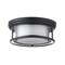 Z-Lite Willow 3 Light Flush Mount, Matte Black, Inner White & Outer Clear 426F16-MB - alternate 4